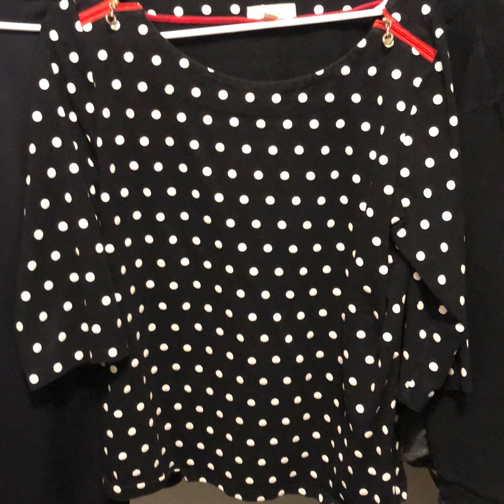 Black and white polka dot shirt